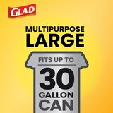Glad ForceFlex Drawstring Trash Bags with Clorox, 30 Gal, Mountain Air, 25 ct, thumbnail image