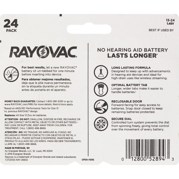 Rayovac Hearing Aid Battery, 13