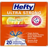 Hefty Ultra Strong 13 Gallon Tall Kitchen Drawstring Trash Bags, Citrus Twist, 20 ct, thumbnail image