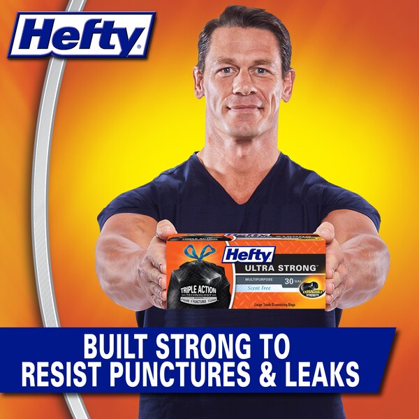 Hefty - Bolsas para basura con cordón, multiuso, grandes, ultrarresistentes, 30 galones, 25 u.