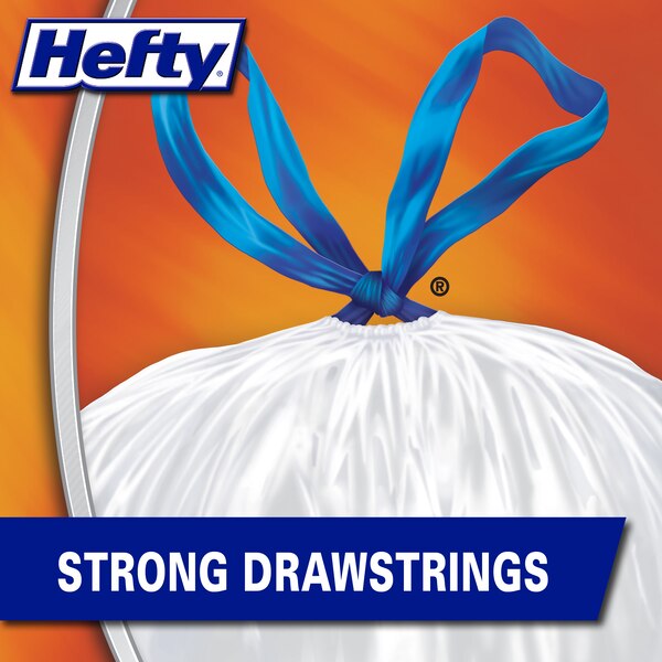 Hefty Strong Drawstring Tall Kitchen Bags 13 Gallon, 45 ct
