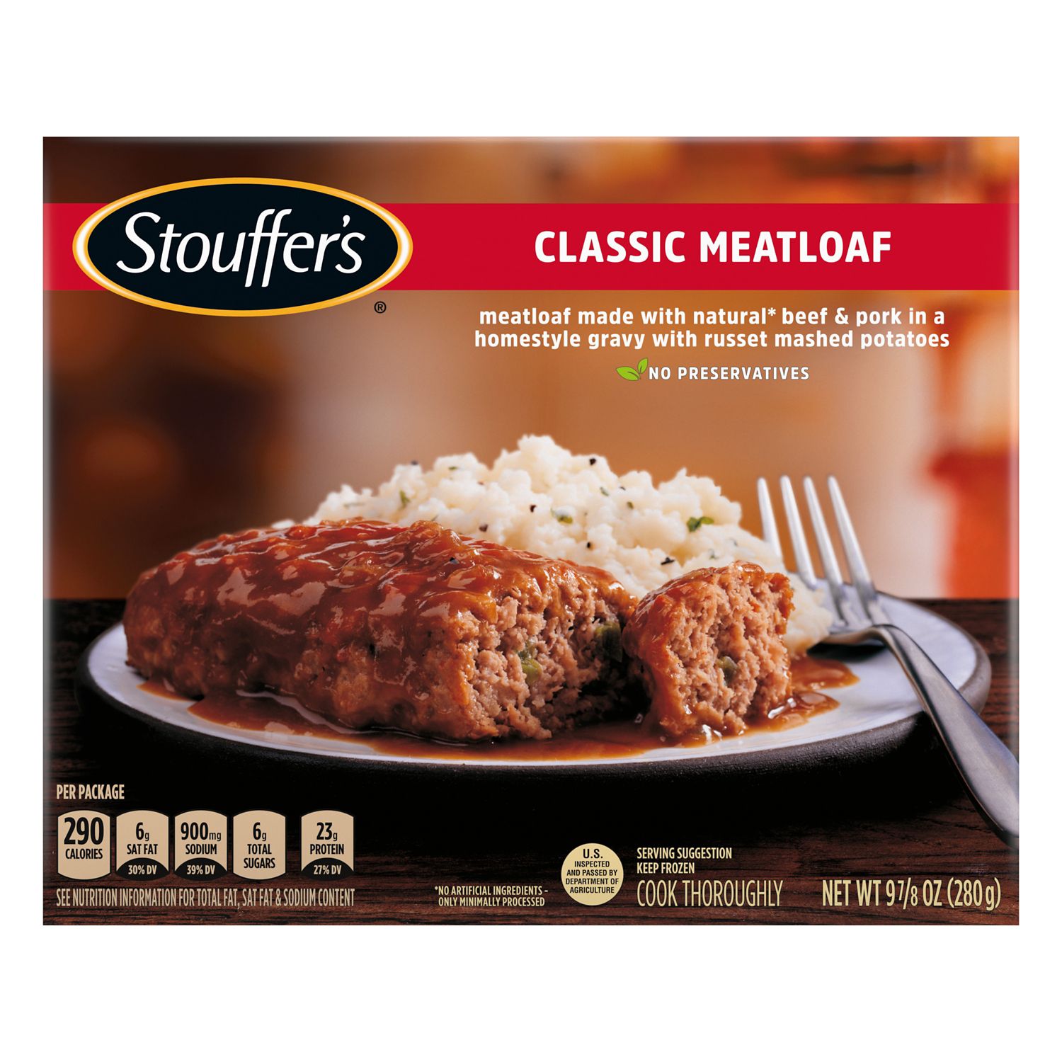 Stouffer's, Classic Meatloaf Frozen Meal, 9.87 oz