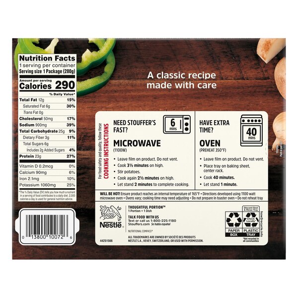 Stouffer's, Classic Meatloaf Frozen Meal, 9.87 oz