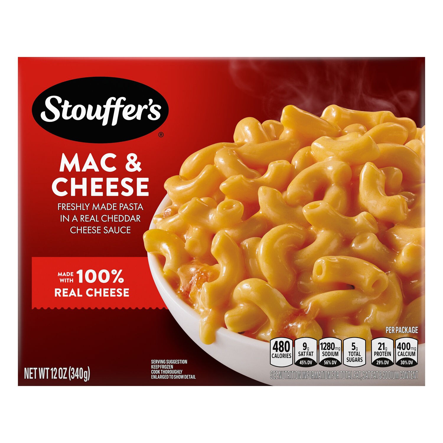 Stouffer’s Macaroni and Cheese, Single Serve, Frozen Entrees for One, Easy Frozen Dinners, 12 oz