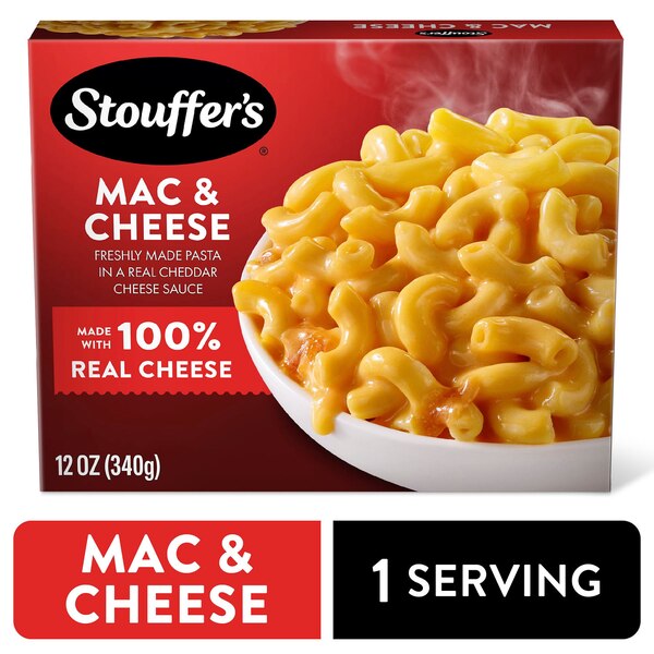 Stouffer’s Macaroni and Cheese, Single Serve, Frozen Entrees for One, Easy Frozen Dinners, 12 oz