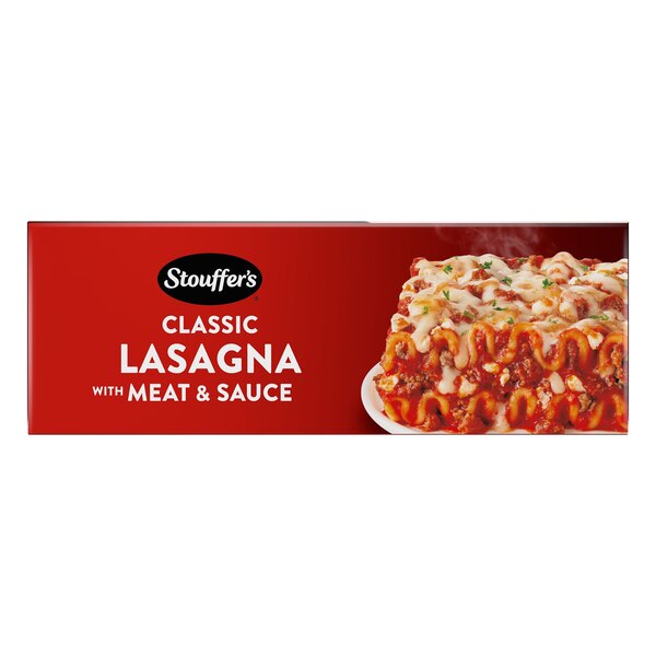 Stouffer’s Classic Lasagna with Meat and Sauce, Single Serve, Oven Ready, Frozen Dinners, 10.5 oz