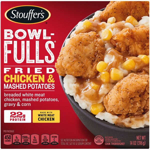 Stouffer's Bowl-Fulls Fried Chicken & Mashed Potatoes Frozen Meal, 14 oz