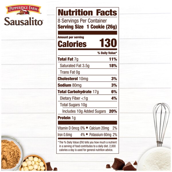 Pepperidge Farm Sausalito Crispy Milk Chocolate Macadamia Cookies, 7.2 oz