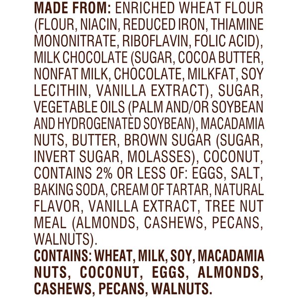Pepperidge Farm Sausalito Crispy Milk Chocolate Macadamia Cookies, 7.2 oz