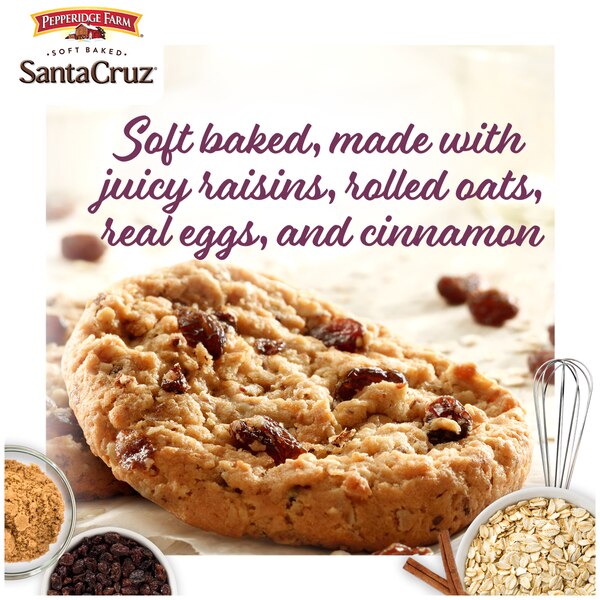 Pepperidge Farm Santa Cruz Soft Baked Oatmeal Raisin Cookies, 8.6 oz