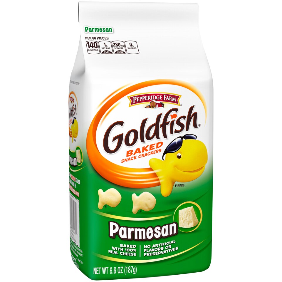 Pepperidge Farm Goldfish Backed Snack Crackers Parmesan, 6.6 OZ
