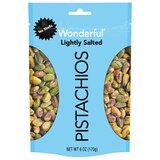 Wonderful Pistachios, No Shells, Roasted and Lightly Salted Nuts, 6 oz Resealable Pouch, thumbnail image