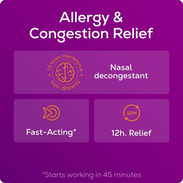 Allegra-D 12HR Allergy Relief & Decongestant Extended Release Tablets, Non-Drowsy