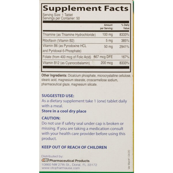 NeuroBion Folico B Complex + Folic Acid Tablets, 50 CT
