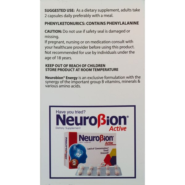 NeuroBion Energy B Complex Capsules, 60 CT
