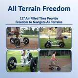 KneeRover PRO All Terrain Knee Scooter Knee Walker Aluminum with Shock Absorber, thumbnail image