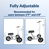 KneeRover PRO All Terrain Knee Scooter Knee Walker Aluminum with Shock Absorber, thumbnail image