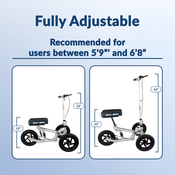 KneeRover PRO - Scooter de rodilla todoterreno, de aluminio con amortiguación