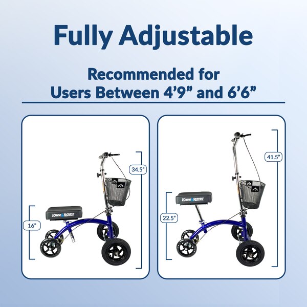 KneeRover HYBRID Knee Scooter with All Terrain Front Tires