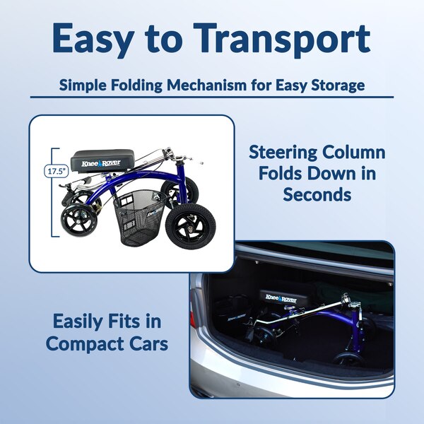 KneeRover HYBRID Knee Scooter with All Terrain Front Tires
