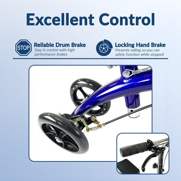 KneeRover HYBRID Knee Scooter with All Terrain Front Tires