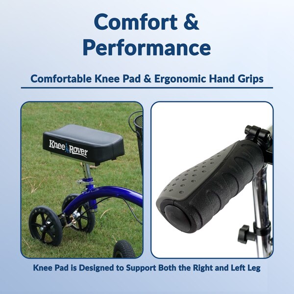 KneeRover HYBRID Knee Scooter with All Terrain Front Tires