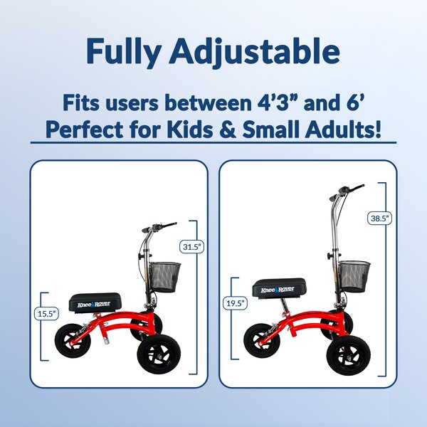 KneeRover Small Petite Adult All Terrain Knee Scooter Knee Walker