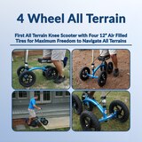 KneeRover QUAD All Terrain Knee Walker in Metallic Blue, thumbnail image