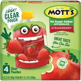 Mott's, No Sugar Added Strawberry Applesauce 4ct, 3.2 oz, thumbnail image
