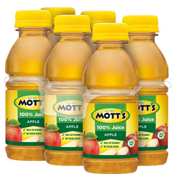 Mott's 100% Apple Juice, 6 ct, 8 oz