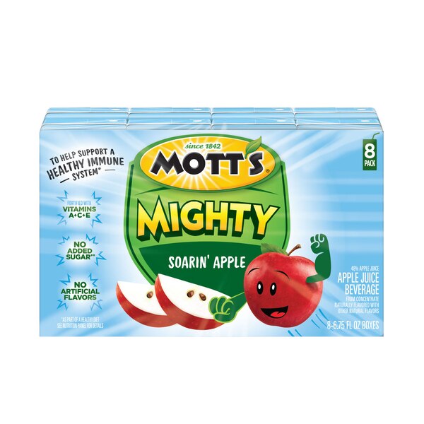 Motts, Mighty Soaring Apple Juice, 8 ct, 6.75 oz