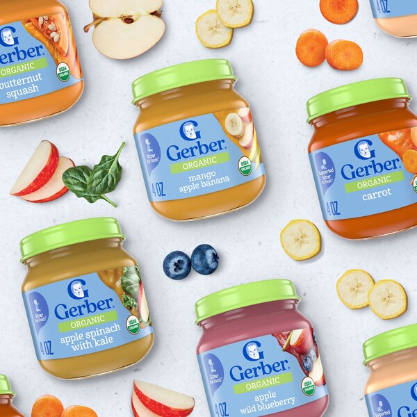 Gerber Organic 2nd Mango Apple Banana (Jar), 4 OZ
