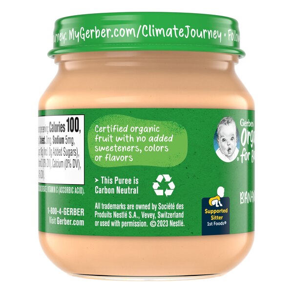 Gerber Organic 1st Foods Banana (Jar), 4 OZ