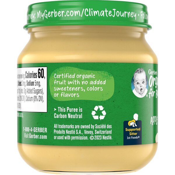 Gerber Organic 1st Foods Apple (Jar), 4 OZ
