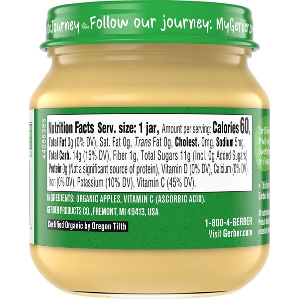 Gerber Organic 1st Foods Apple (Jar), 4 OZ
