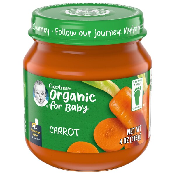 Gerber Organic 1st Foods Carrots (Jar), 4 OZ