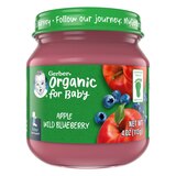 Gerber Organic 2nd Foods Apple Wild Blueberry, thumbnail image