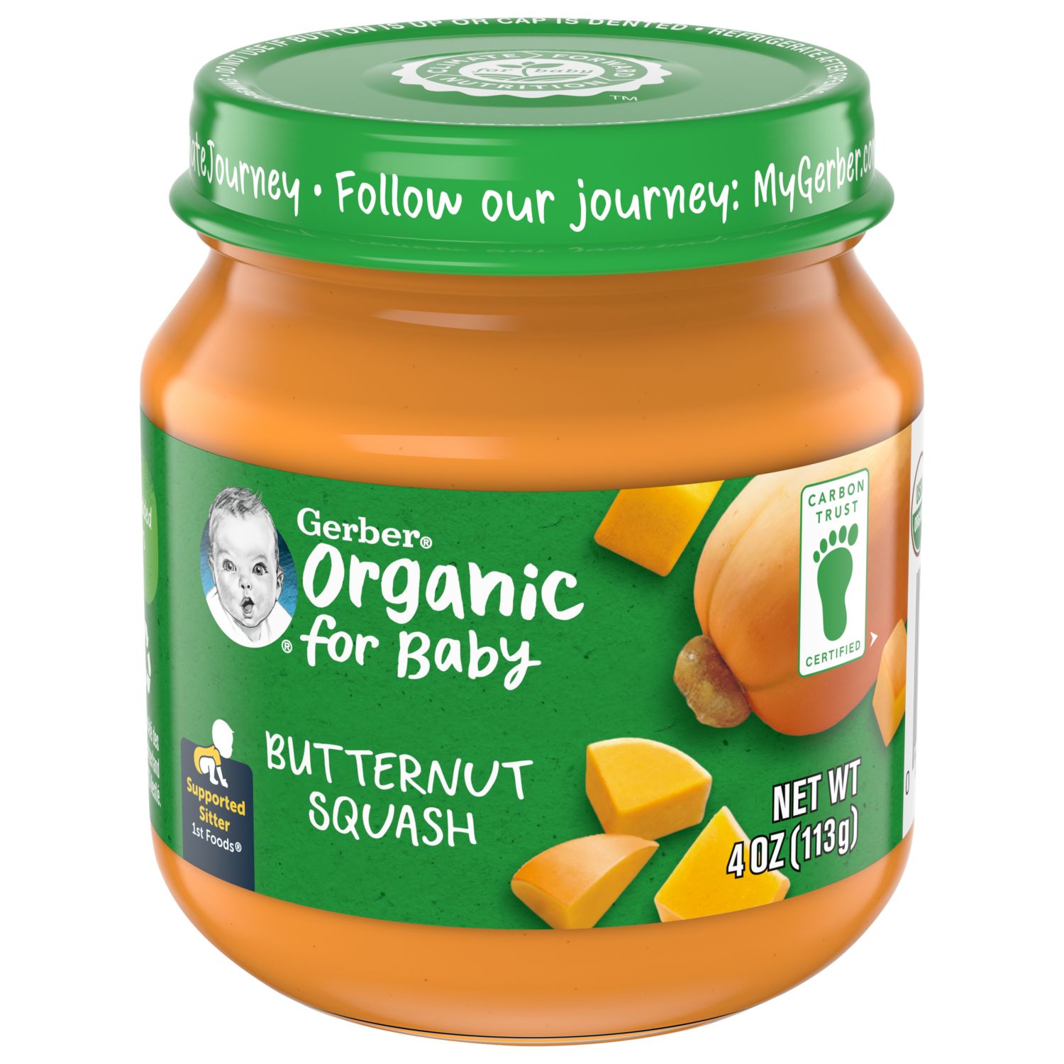 Gerber Organic 1st Foods Butternut Squash (Jar), 4 OZ