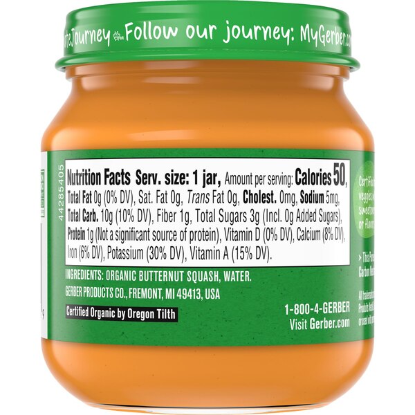 Gerber Organic 1st Foods Butternut Squash (Jar), 4 OZ
