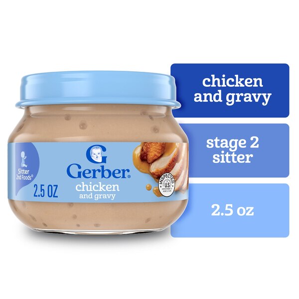 Gerber 2nd Foods, Chicken and Gravy, 2.5 OZ