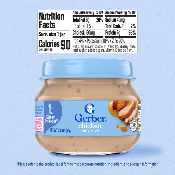 Gerber 2nd Foods, Chicken and Gravy, 2.5 OZ