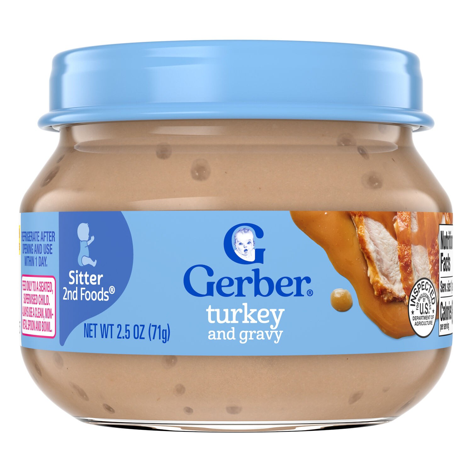 Gerber 2nd Foods, Turkey and Gravy, 2.5 OZ