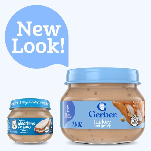 Gerber 2nd Foods, Turkey and Gravy, 2.5 OZ