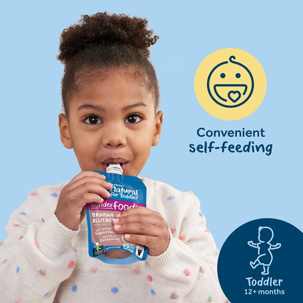 Gerber Natural for Toddler, WonderFoods Banana Blueberry Toddler Food, 3.5 OZ