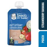 Gerber Snacks for Toddler, Fruit and Yogurt Strawberry Banana, 3.5 OZ, thumbnail image 4 of 8