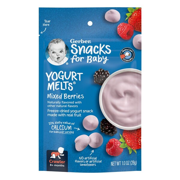 Gerber, Snacks for Baby Yogurt Melts, Mixed Berries, 1 OZ