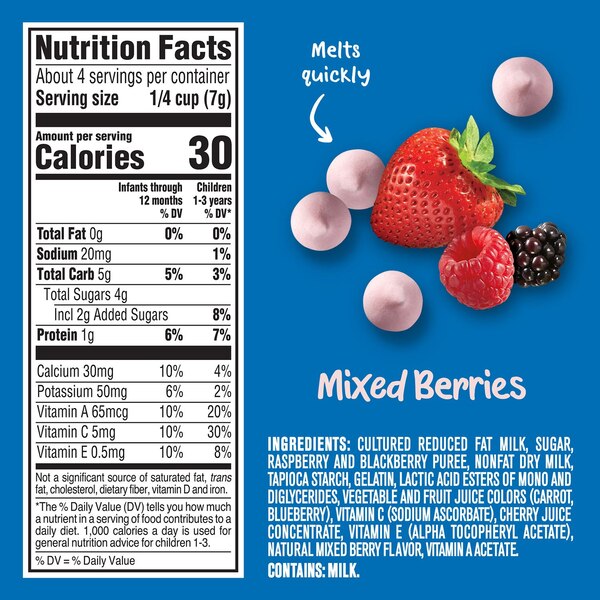 Gerber, Snacks for Baby Yogurt Melts, Mixed Berries, 1 OZ