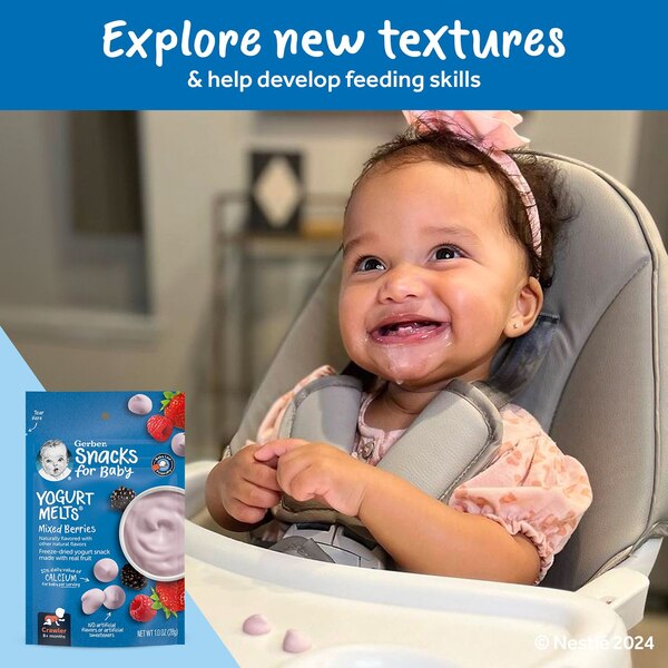 Gerber, Snacks for Baby Yogurt Melts, Mixed Berries, 1 OZ