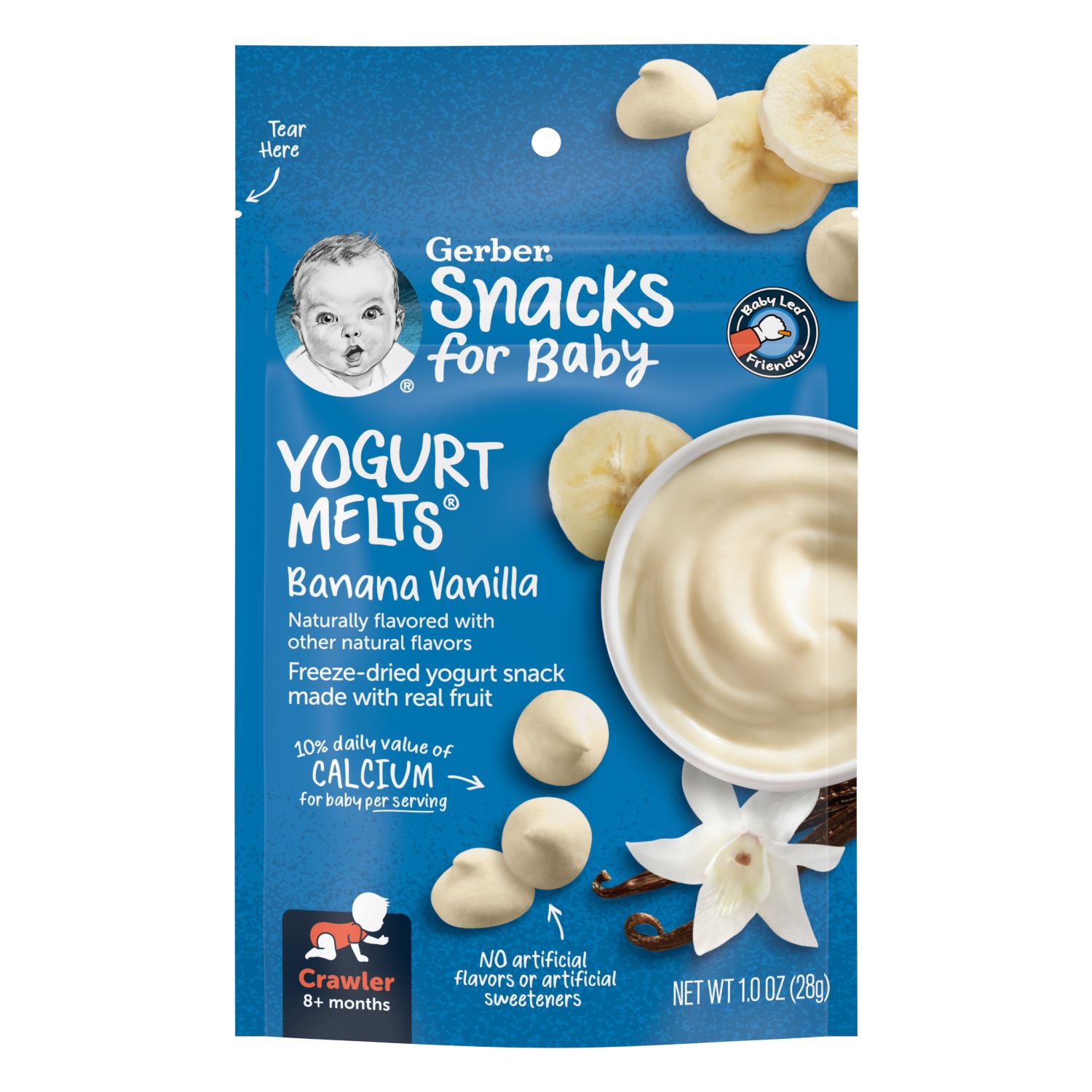 Gerber Yogurt Melts Frz-Dried Snack (8+ Months)BananaVanilla