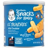 Gerber Lil Crunchies Mild Cheddar Baked Corn Snacks, 1.48 Oz, thumbnail image